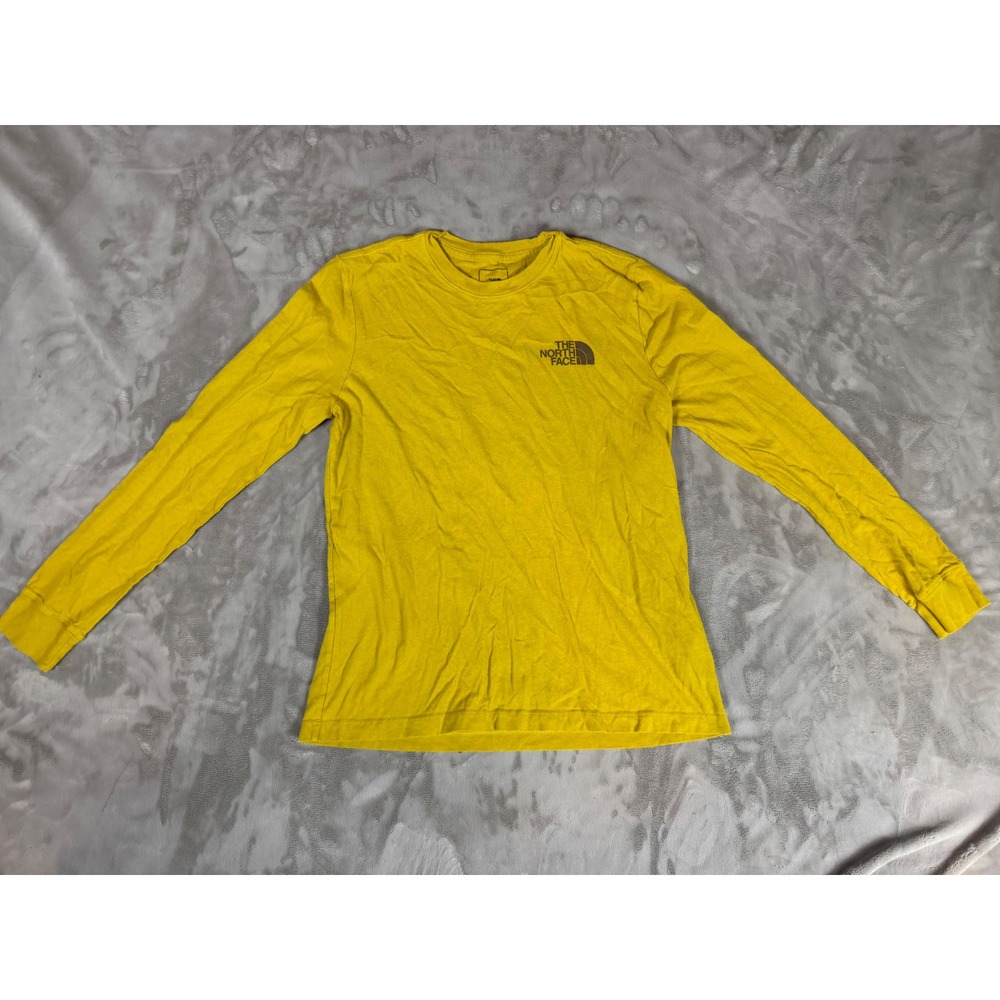 The North Face Womens Yellow Long Sleeve Floral Graphic T-Shirt Size M M0438